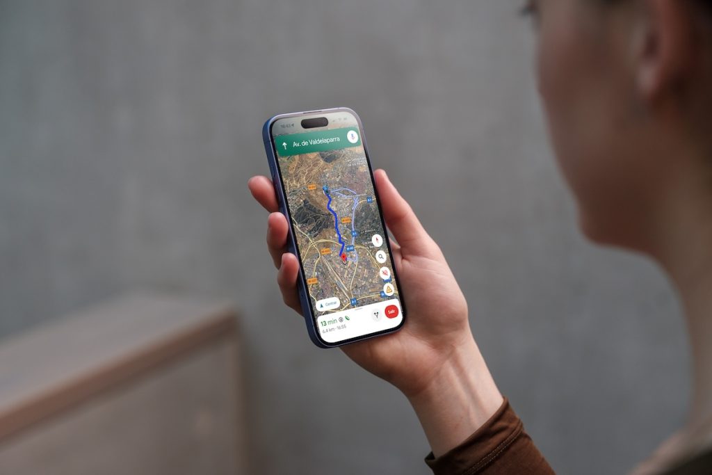 Captura de Google Maps con la hoja verde