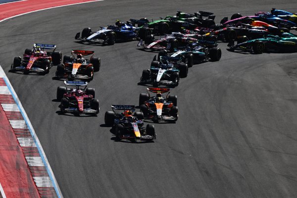Primera curva del Gran Premio de Estados Unidos 2025