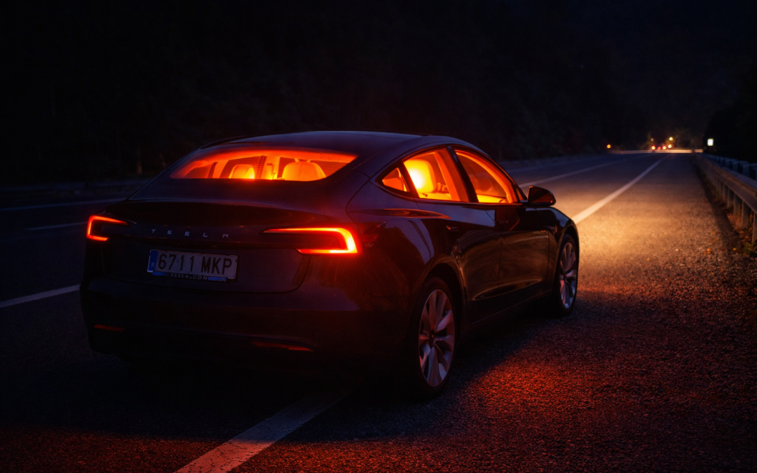 Tesla prepara una actualización OTA para la integración nativa de la baliza V16 en sus modelos en España