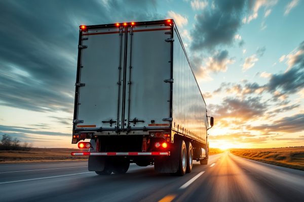 Camión con barra antiempotramiento