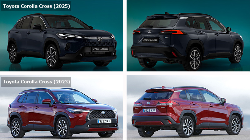 Corolla Cross 2025 vs Corolla Cross 2023