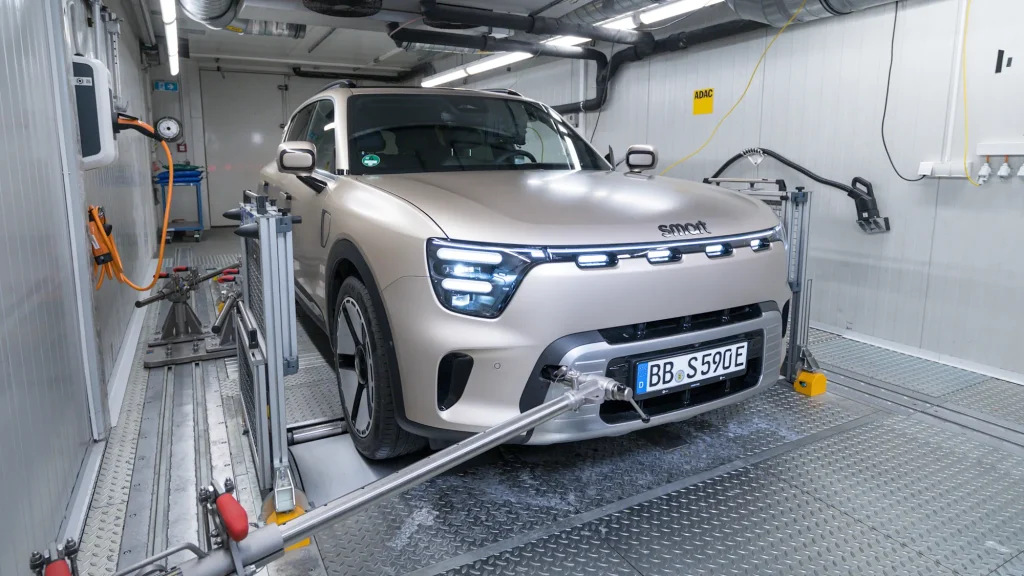 smart #5 en la prueba de invierno de ADAC