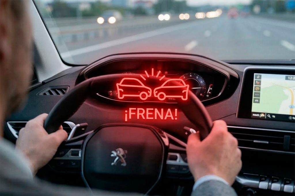 Frenada coche