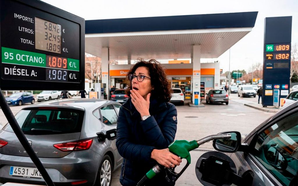 Subida precios gasolina guerra Irán