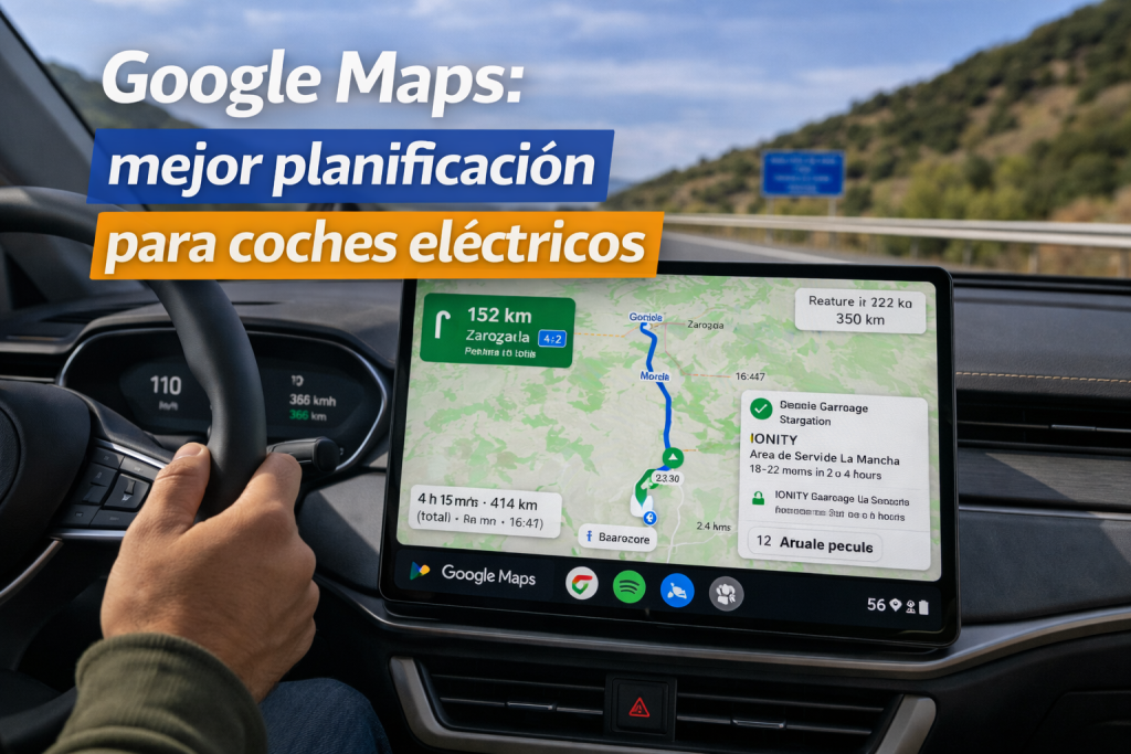 Google Maps mejora su planificación de rutas para coches eléctricos