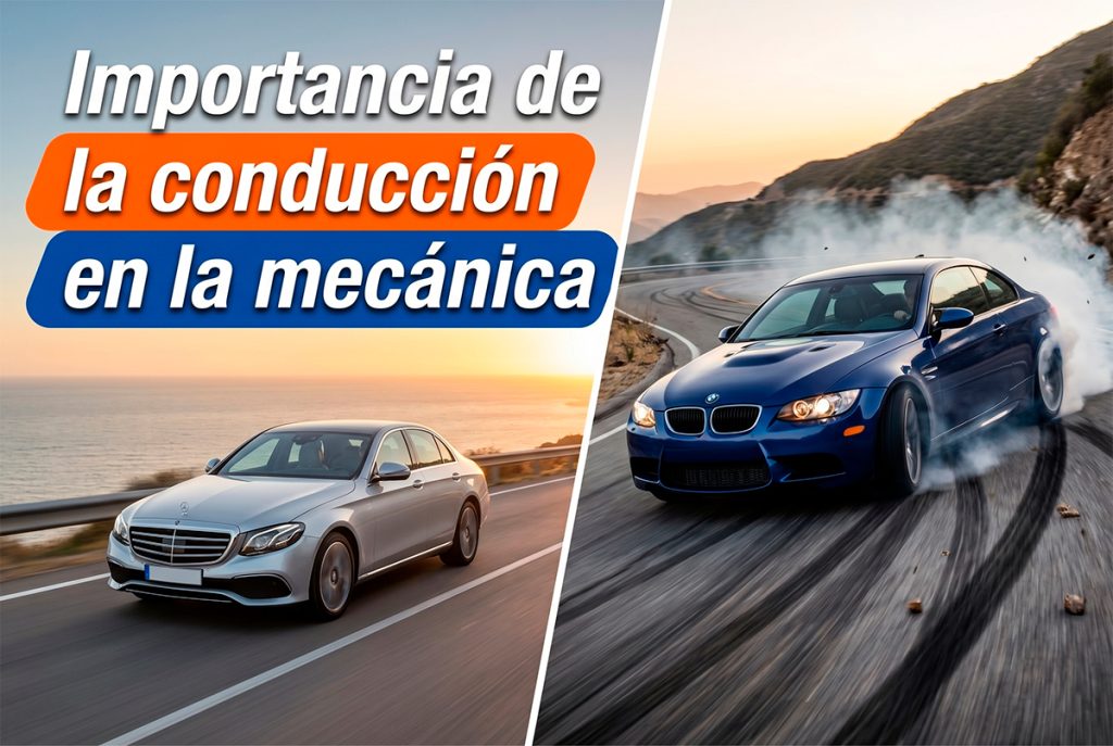 Collage con dos tipos de conducción muy diferentes