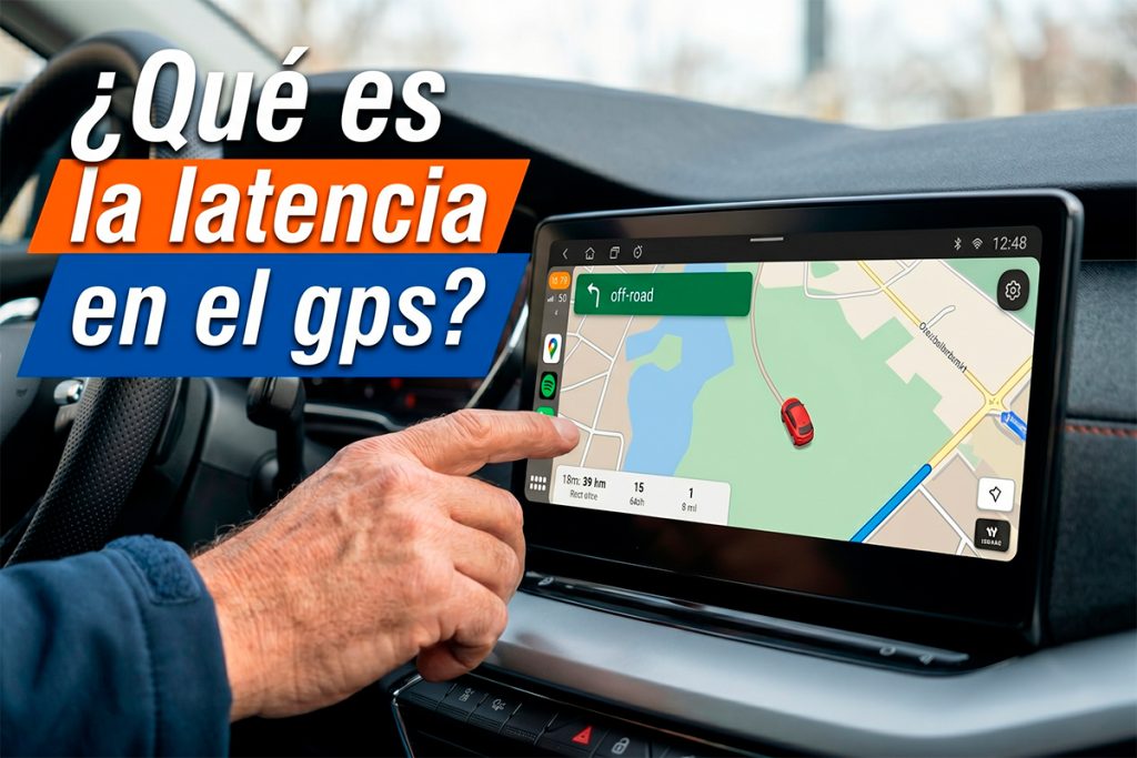 Usuario viendo su GPS con latencia