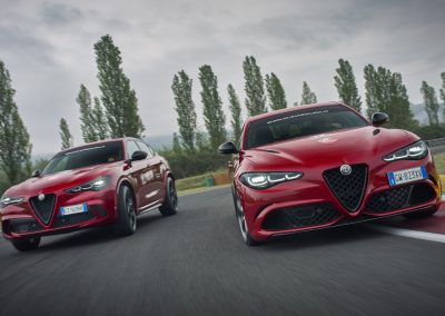 Alfa Romeo Stelvio y Giulia - vista frontal