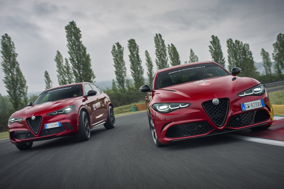 Alfa Romeo Stelvio y Giulia - vista frontal