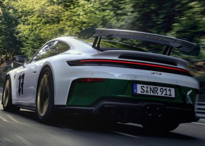 Porsche 911 GT3 100 años Nürburgring con Kit Manthey - lateral - posterior